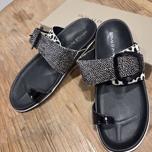 Donald J. Pliner Black and White Women's Sandals